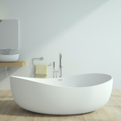 SOLID SURFACE | Genova Freestanding Solid Surface Bathtub - 180cm | Bathtubs | Riluxa
