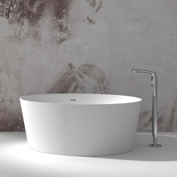 SOLID SURFACE | Grenoble Freestanding Solid Surface Bathtub - 140cm | Bathtubs | Riluxa