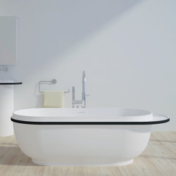 SOLID SURFACE | Oslo Freestanding Solid Surface Bathtub - 182cm | Bathtubs | Riluxa