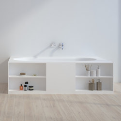SOLID SURFACE | Toledo Freestanding Solid Surface Bathtub - 180cm | Bathtubs | Riluxa