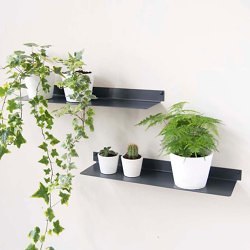TEEline 60 cm Set of 2 Grey Aluminium Design Bathroom  Wall Shelf | Shelving | Teebooks