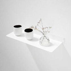 TEEline 45 cm Mensole a parete design in acciaio bianco | Shelving | Teebooks