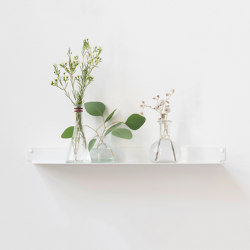 TEEline 60 cm Set of 2 White Aluminium Design Kitchen Wall Shelf | Shelving | Teebooks