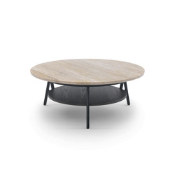 Cradle Small Table - Version with Travertino romano Top | Coffee tables | ARFLEX