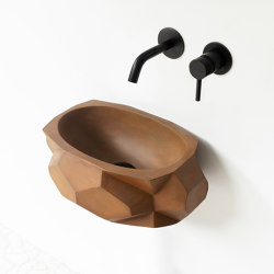 Diamond Piccola Vintage Brown Concrete Basin - Sink - Vessel - Washbasin |  | ConSpire