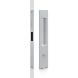 Mardeco 8104 M-Series Flush Pull Euro Lock Set Brushed Satin Chrome | Sliding door fittings | Mardeco International Ltd.