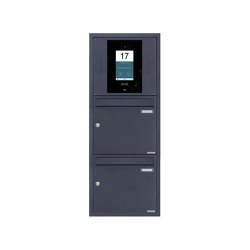 Basic | 2er Edelstahl Unterputzbriefkasten BASIC Plus 382XU UP - RAL - STR Digitale Türstation - Komplettset 100mm Tiefe | Mailboxes | Briefkasten Manufaktur