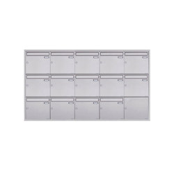 Basic | 14er 5x3 Edelstahl Unterputz Briefkastenanlage BASIC Plus 382XU UP - Edelstahl geschliffen 100mm Tiefe |  | Briefkasten Manufaktur