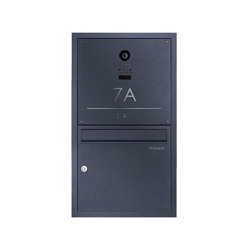 Basic | Edelstahl Unterputzbriefkasten BASIC Plus 382XU Elegance mit Kamera DoorBird D1100E - RAL nach Wahl 100mm Tiefe | Mailboxes | Briefkasten Manufaktur