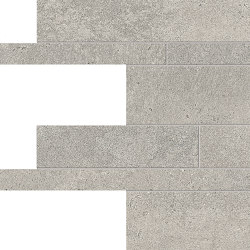 Re-Play Concrete Listelli Sfalsati Grey | Ceramic tiles | EMILGROUP