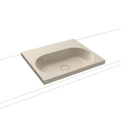 Centro Inset Countertop Washbasin 40mm warm beige 20 | Lavabos | Kaldewei