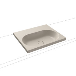 Centro Inset Countertop Washbasin 40mm warm grey 10 | Wash basins | Kaldewei