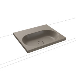 Centro Inset Countertop Washbasin 40mm warm grey 60 | Wash basins | Kaldewei