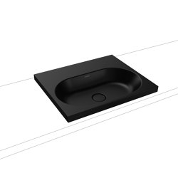 Centro Inset Countertop Washbasin 40mm black matt 100 | Lavabi | Kaldewei