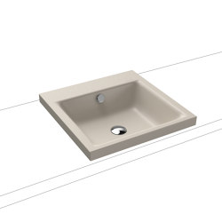 Puro inset Countertop washbasin 40mm warm grey 10 | Wash basins | Kaldewei