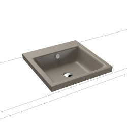 Puro inset Countertop washbasin 40mm warm grey 60 | Lavabi | Kaldewei