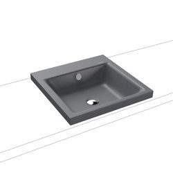 Puro inset Countertop washbasin 40mm cool grey 70 | Wash basins | Kaldewei