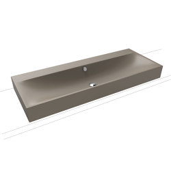 Silenio countertop double washbasin 120mm warm grey 60 | Lavabi | Kaldewei