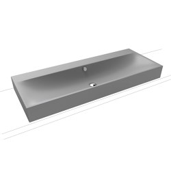 Silenio countertop double washbasin 120mm cool grey 30 | Lavabi | Kaldewei
