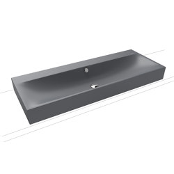 Silenio countertop double washbasin 120mm cool grey 70 | Lavabi | Kaldewei
