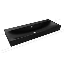 Silenio countertop double washbasin 120mm black matt 100 | Lavabi | Kaldewei