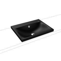 Silenio Aufsatzwaschtisch 40mm schwarz matt 100 | Waschtische | Kaldewei