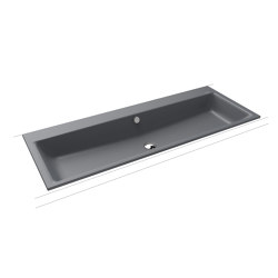 Puro Built-in double washbasin cool grey 70 | Wash basins | Kaldewei