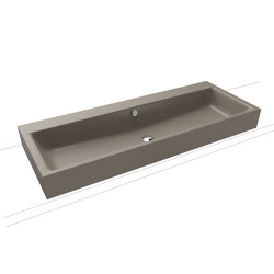 Puro countertop double washbasin warm grey 60 | Lavabi | Kaldewei