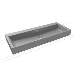 Puro countertop double washbasin cool grey 30 | Wash basins | Kaldewei