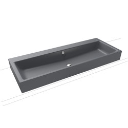 Puro countertop double washbasin cool grey 70 | Lavabi | Kaldewei
