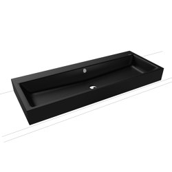 Puro countertop double washbasin black matt 100 | Lavabi | Kaldewei