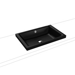 Puro S Aufsatzwaschtisch 40mm schwarz matt 100 | Waschtische | Kaldewei