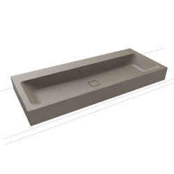 Cono Wall-hung double washbasin warm grey 60 | Lavabos | Kaldewei