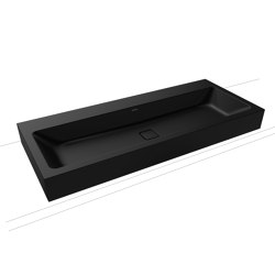 Cono Wall-hung double washbasin black matt 100 | Lavabos | Kaldewei