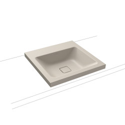 Cono inset countertop washbasin 40mm warm grey 10 | Lavabi | Kaldewei