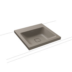 Cono inset countertop washbasin 40mm warm grey 60 | Lavabi | Kaldewei