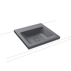 Cono inset countertop washbasin 40mm cool grey 70 | Wash basins | Kaldewei