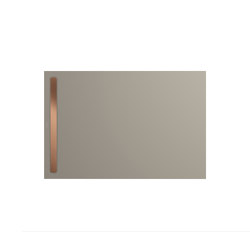 Nexsys warm grey 50 | Cover brushed rose gold | Shower trays | Kaldewei