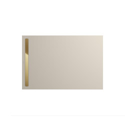 Nexsys warm grey 10 | Cover polished gold | Shower trays | Kaldewei