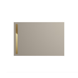 Nexsys warm grey 30 | Cover polished gold | Shower trays | Kaldewei