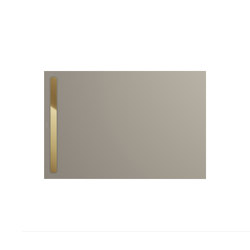 Nexsys warm grey 50 | Cover polished gold | Shower trays | Kaldewei