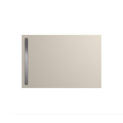 Nexsys warm grey 10 | Cover brushed stainless steel | Shower trays | Kaldewei