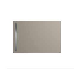 Nexsys warm grey 50 | Cover brushed stainless steel | Shower trays | Kaldewei