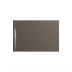 Nexsys warm grey 80 | Cover brushed stainless steel | Platos de ducha | Kaldewei