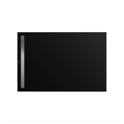 Nexsys black matt 100 | Cover brushed stainless steel | Shower trays | Kaldewei
