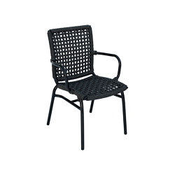 Sedia Da Pranzo Con Braccioli Lara Con Intreccio Singola Tessitura | Chairs | cbdesign