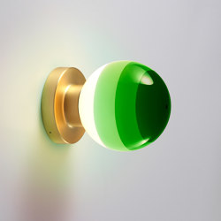 Dipping Light A2-13 Green-Brushed Brass | Wall lights | Marset