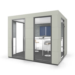 Conference Unit | Birch Grey | Soundproofing room-in-room systems | OFFICEBRICKS