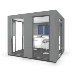 Conference Unit | Dark Grey | Soundproofing room-in-room systems | OFFICEBRICKS