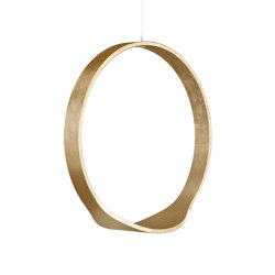 Circleswing N.1 Wooden Hanging Chair Swing Seat - Gold⎥indoor | Swings | Iwona Kosicka Design